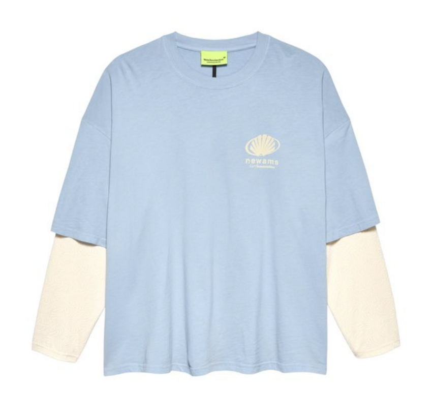 New Amsterdam Surf Association  Corporate Logo Longsleeve Baby Blue