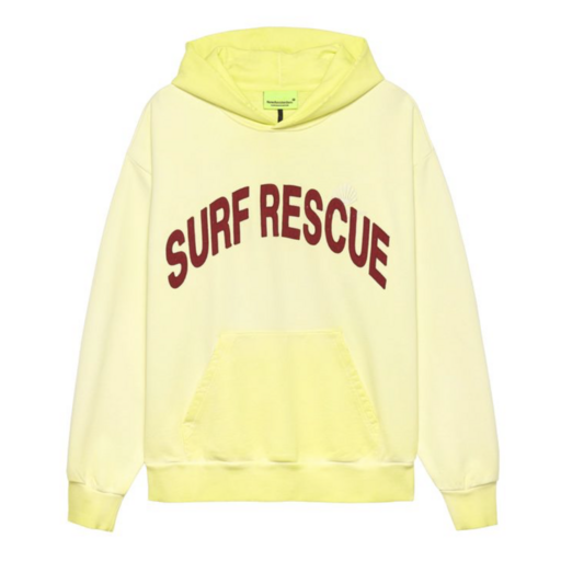 New Amsterdam Surf Association  Surf Rescue Hoodie Lime Yellow