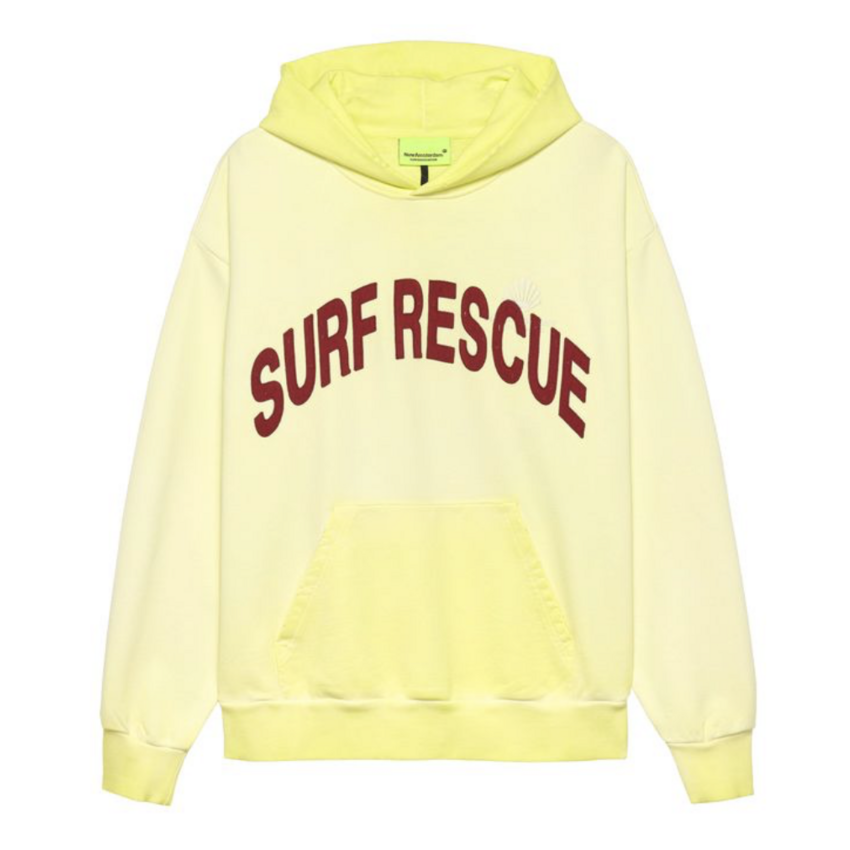 New Amsterdam Surf Association  Surf Rescue Hoodie Lime Yellow