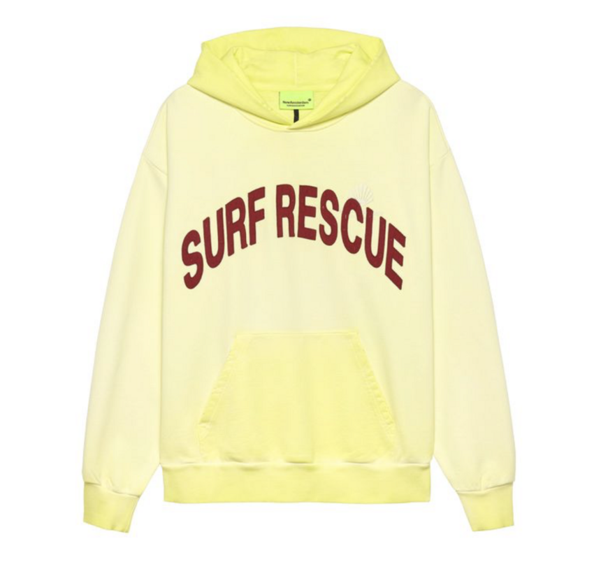 New Amsterdam Surf Association  Surf Rescue Hoodie Lime Yellow