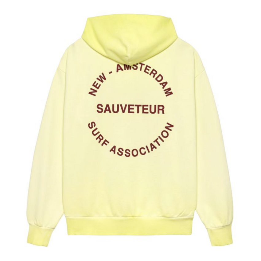 New Amsterdam Surf Association  Surf Rescue Hoodie Lime Yellow