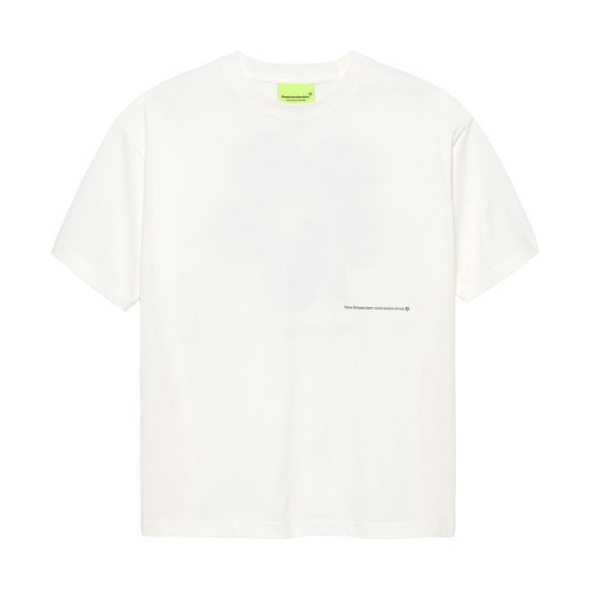 New Amsterdam Surf Association  Hibiscus Tee Washed White