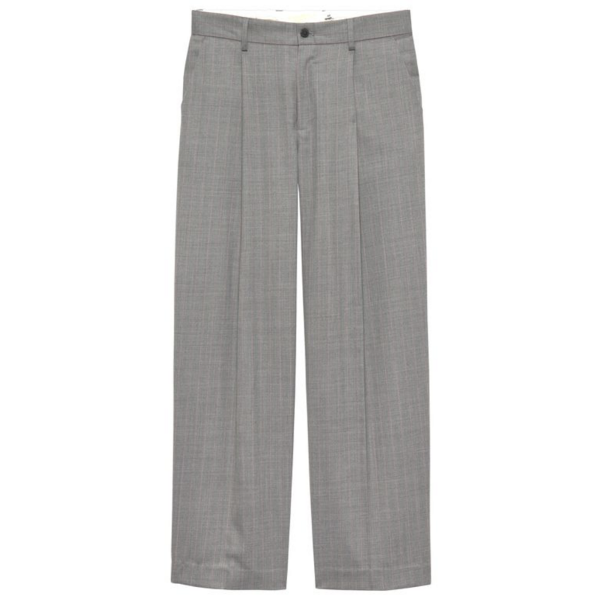 New Amsterdam Surf Association  After Trousers Wool Grey W/Pink Pinstripes