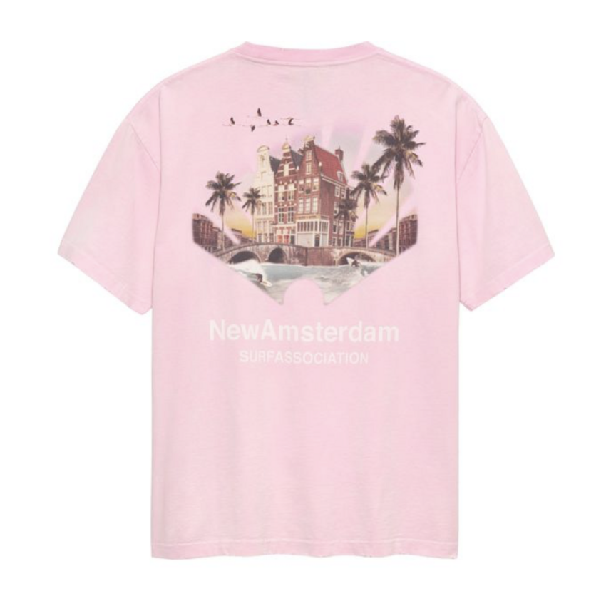 New Amsterdam Surf Association  Tropical Tee Pink Lady