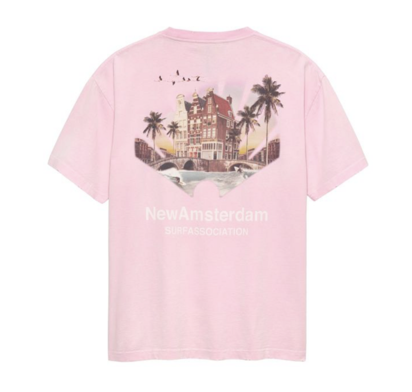 New Amsterdam Surf Association  Tropical Tee Pink Lady