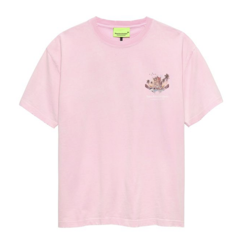 New Amsterdam Surf Association  Tropical Tee Pink Lady
