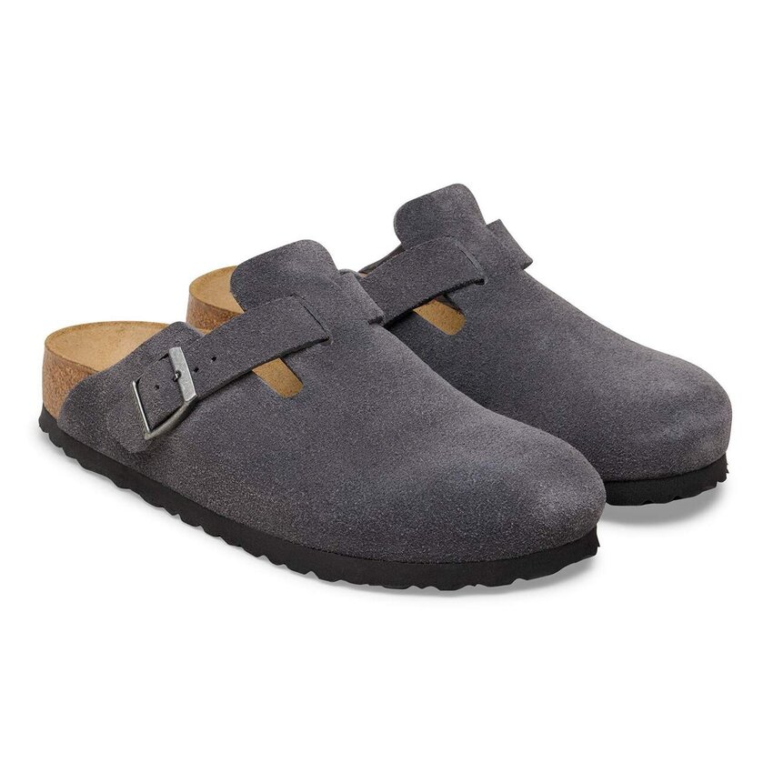 Birkenstock Boston Suede Charcoal