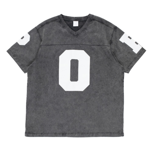 POP Trading Company Washed Football Shirt Black