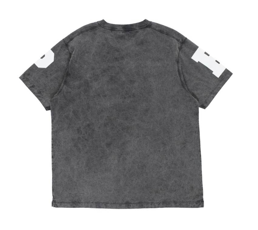 POP Trading Company Washed Football Shirt Black