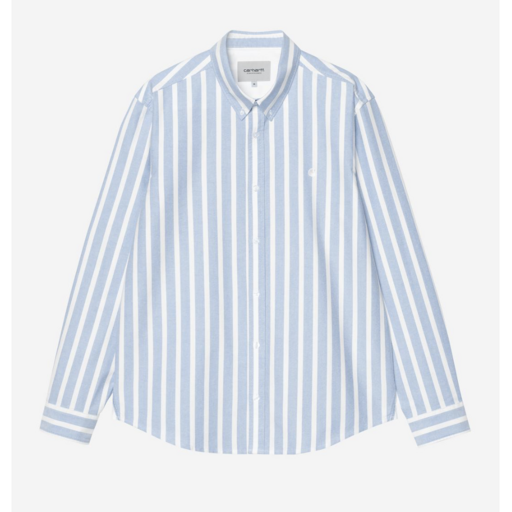 Carhartt WIP L/S Deven Shirt Stripe Bleach/White