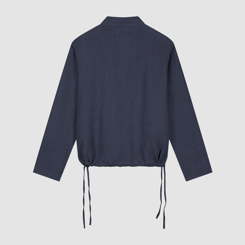 ARTE Antwerp Linen Quarter Zip Pullover Navy