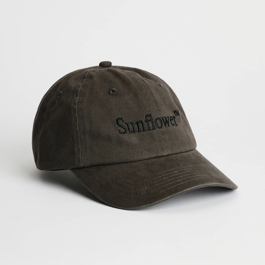 Sunflower Logo Dad Cap Washed Twill 820 Antracite