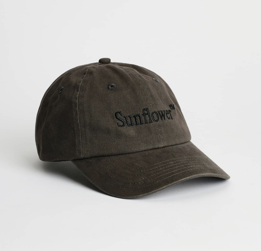 Sunflower Logo Dad Cap Washed Twill 820 Antracite