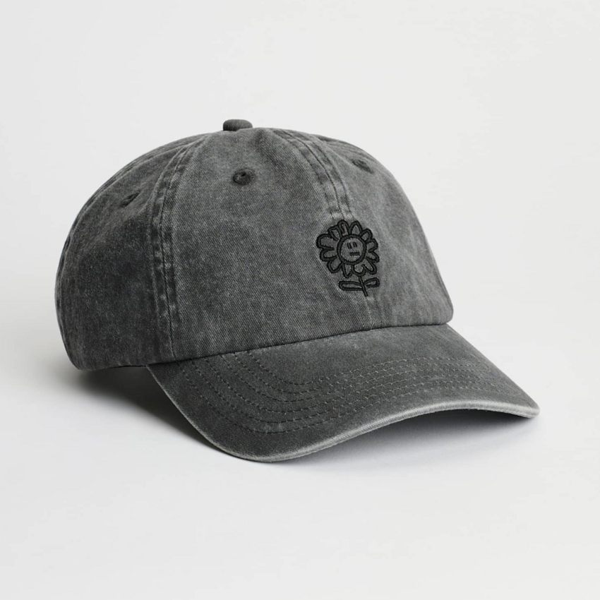 Sunflower Distressed Dad Cap 690 Washed Black