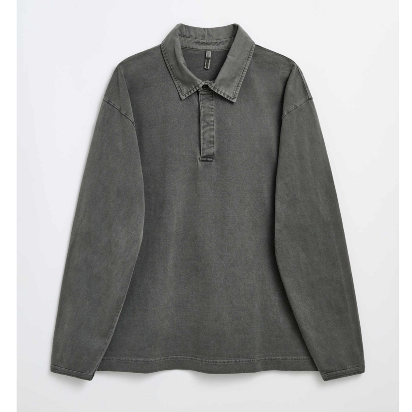 Sunflower Heavy Jersey Rugby Polo 690 Faded Black