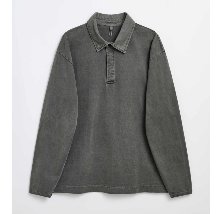 Sunflower Heavy Jersey Rugby Polo 690 Faded Black