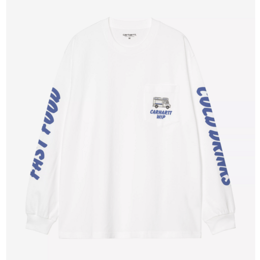 Carhartt WIP L/S Cold Drinks T-Shirt White