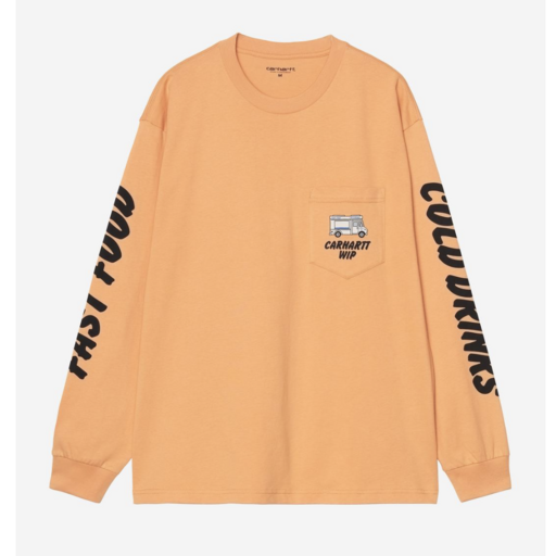 Carhartt WIP L/S Cold Drinks T-Shirt Gentle Orange