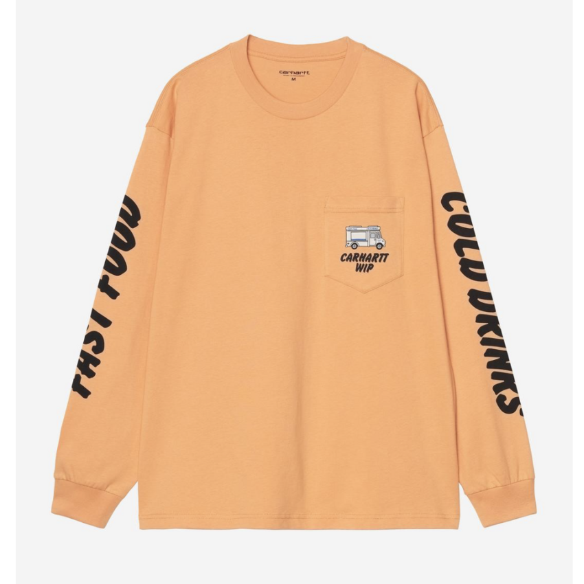 Carhartt WIP L/S Cold Drinks T-Shirt Gentle Orange