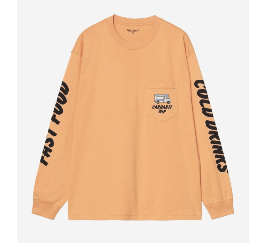 Carhartt WIP L/S Cold Drinks T-Shirt Gentle Orange