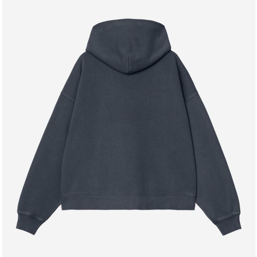 Carhartt WIP Hooded Benton Sweat Garment Dyed Carbon