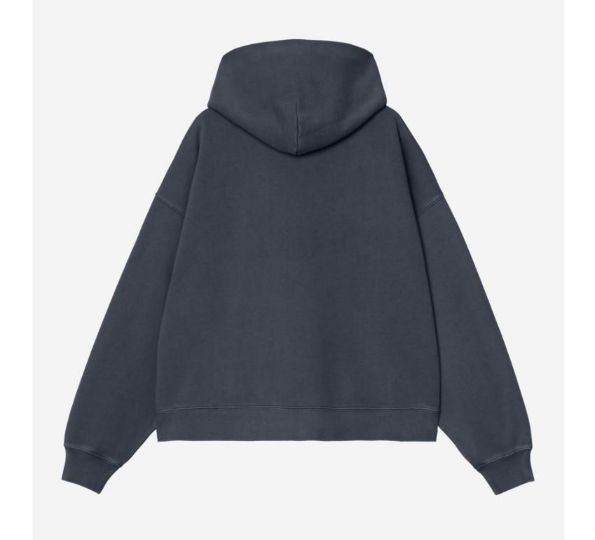 Carhartt WIP Hooded Benton Sweat Garment Dyed Carbon