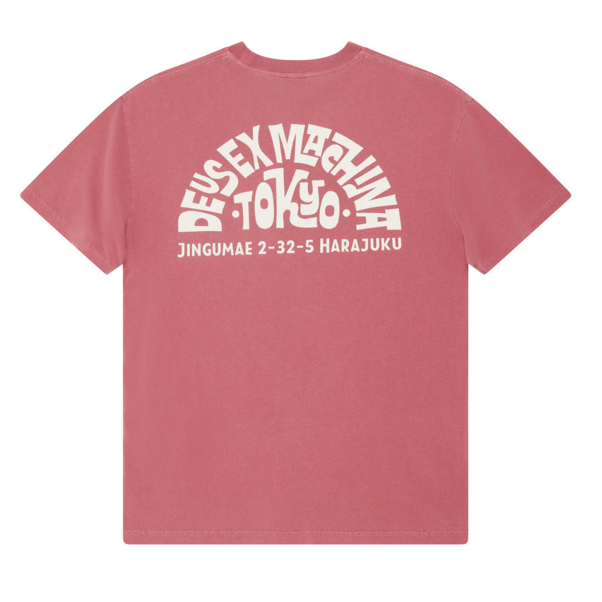 Deus Ex Machina Tokyo Address Tee Melon Red