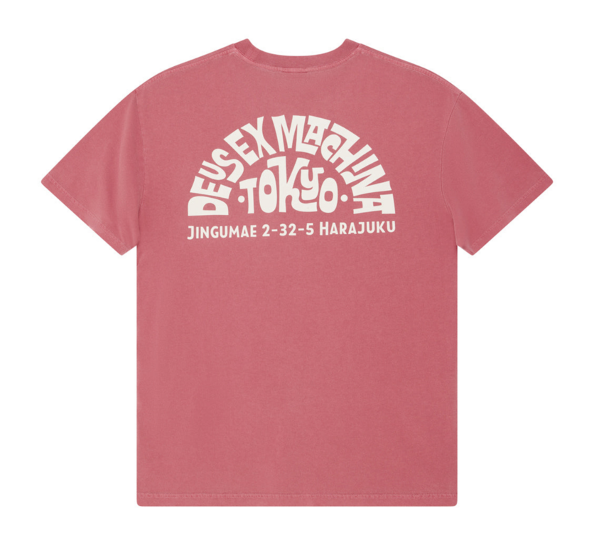 Deus Ex Machina Tokyo Address Tee Melon Red