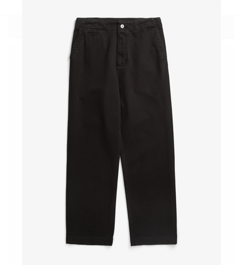 Norse Projects  Hengifoss High Waist Heavy Twill Trouser Black