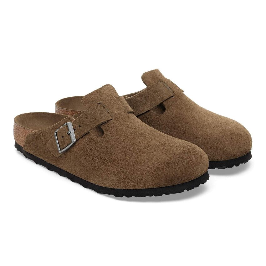 Birkenstock Boston SFB Suede Dark Tea Tonal