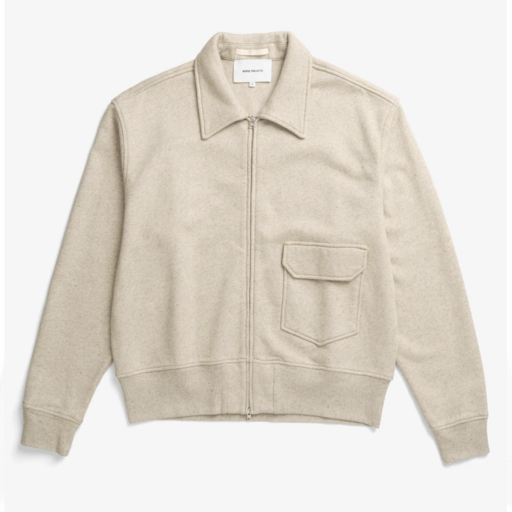 Norse Projects  Fynshav Cotton Linen Loopback Jacket Natural