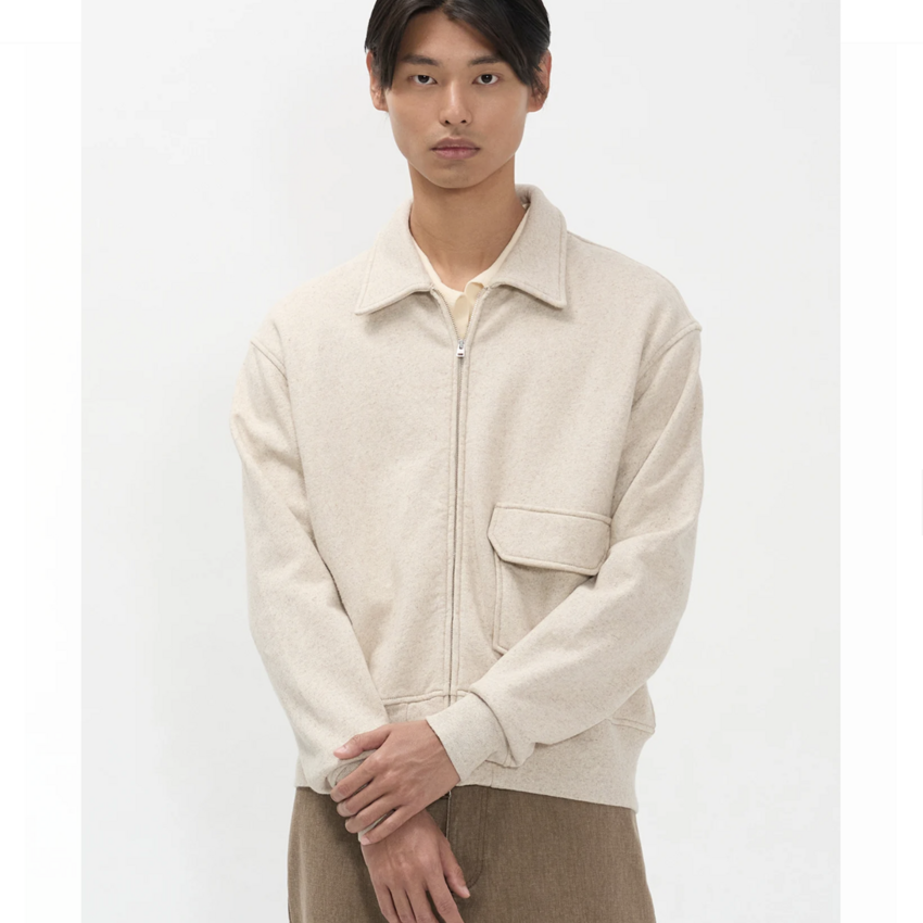 Norse Projects  Fynshav Cotton Linen Loopback Jacket Natural
