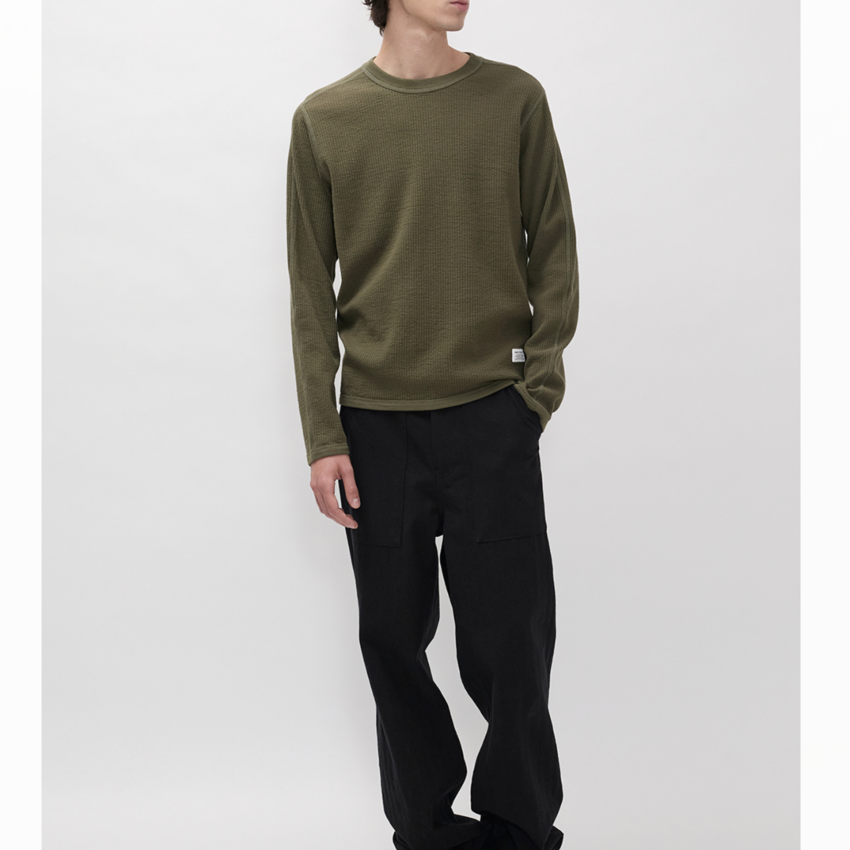 Norse Projects  Stevns Cotton Hemp Military Rib LS T-Shirt Olive Night