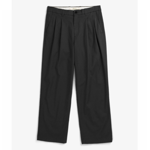 Norse Projects  Hestur Relaxed Twill Pleated Trouser Black