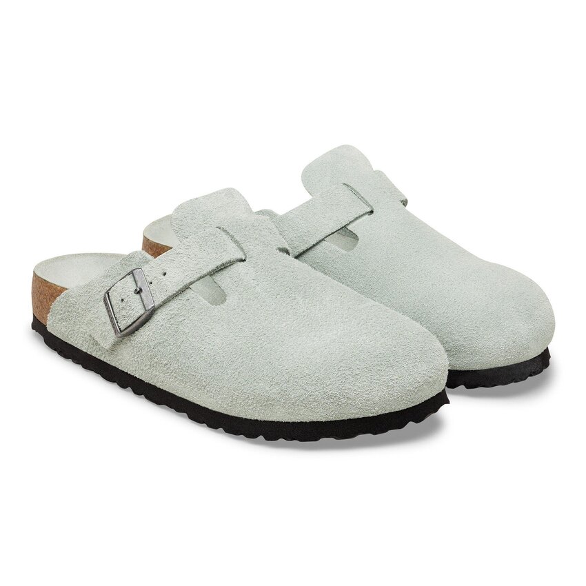 Birkenstock Boston SFB Suede Pure Sage Tonal
