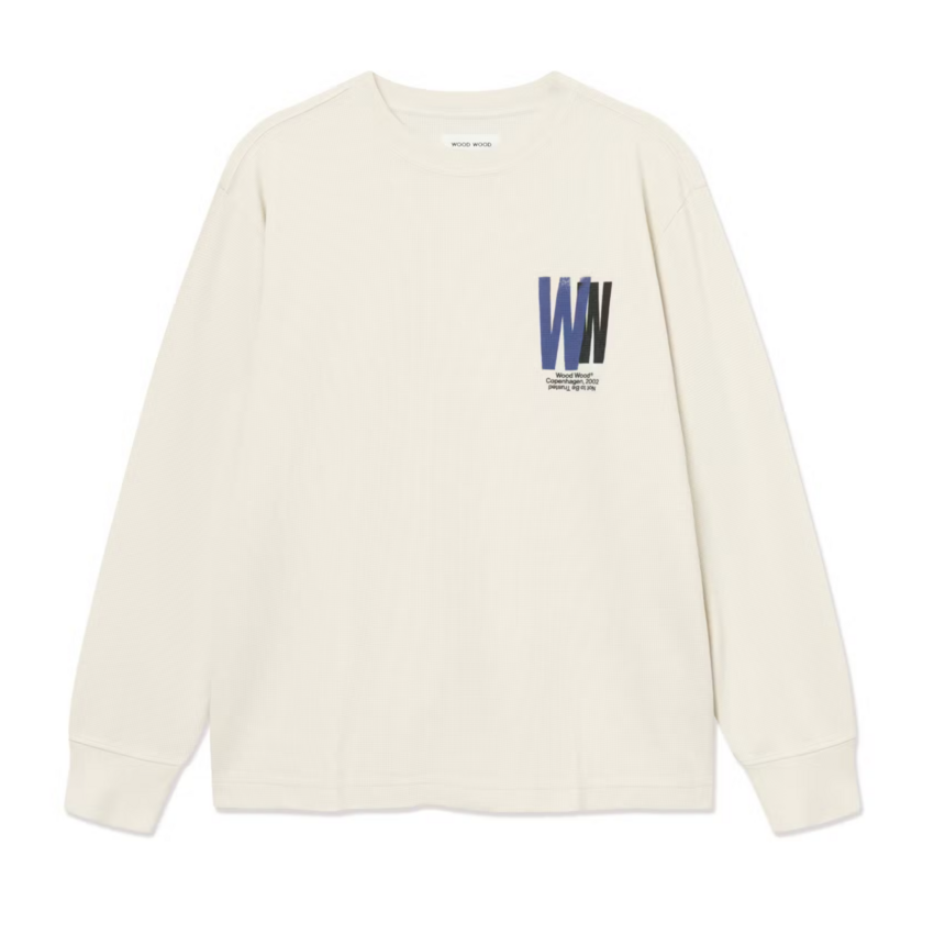 Wood Wood Keisan LS Tee 25414 Silver Birch