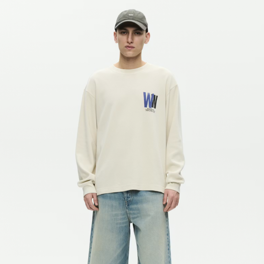 Wood Wood Keisan LS Tee 25414 Silver Birch