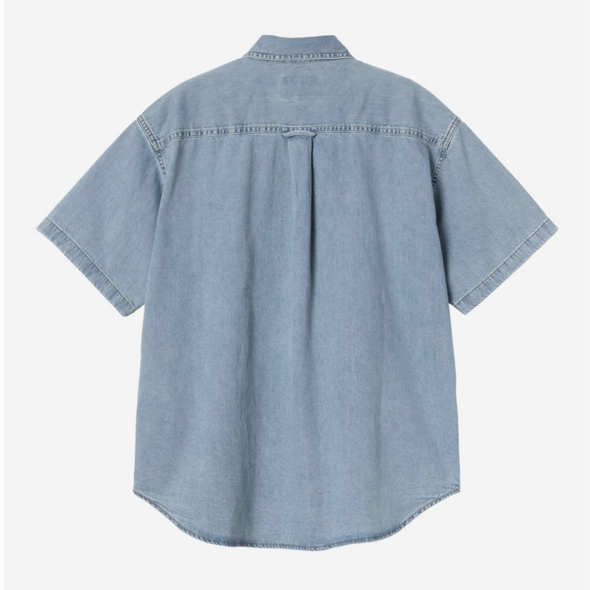Carhartt WIP S/S Lucas Denim Shirt Blue Bleached