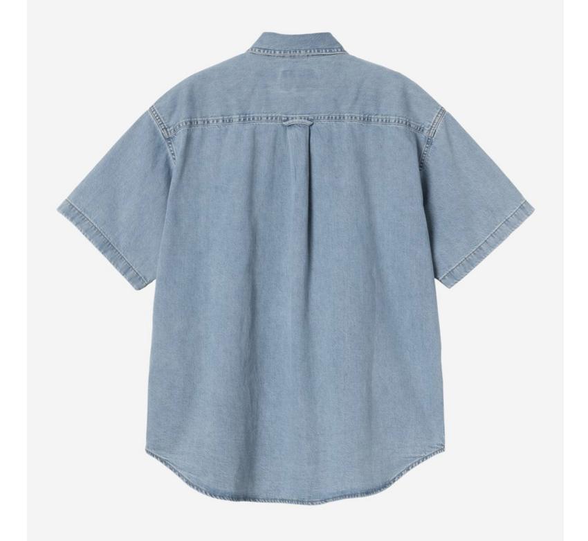 Carhartt WIP S/S Lucas Denim Shirt Blue Bleached