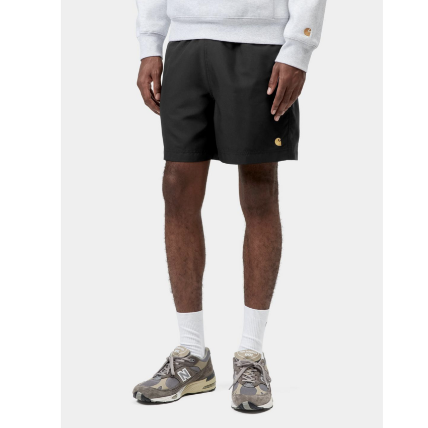 Carhartt WIP Chase Swim Trunks Black/Gold