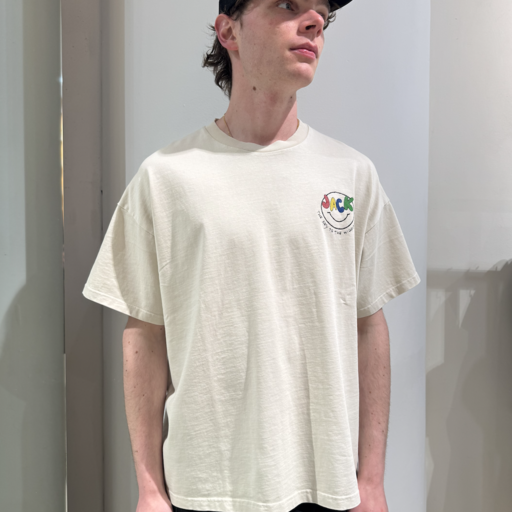LOVELEE DAE SS Frankie Tee Let There Be House Vintage White