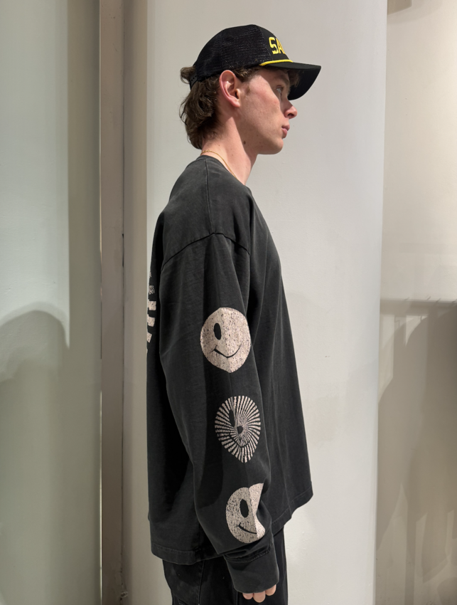 LOVELEE DAE LS Chuck Tee Clash Washed Black
