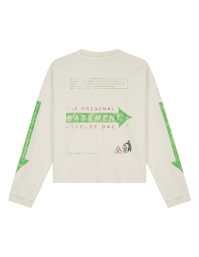 LOVELEE DAE LS Frankie Tee Basement Vintage White
