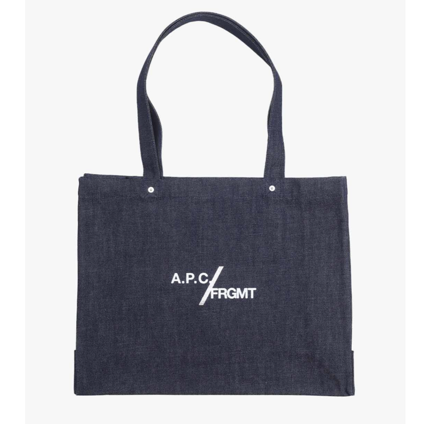 A.P.C. Paris A.P.C. x FRGMT I'm Going Out Tonight Shopping Bag Indigo