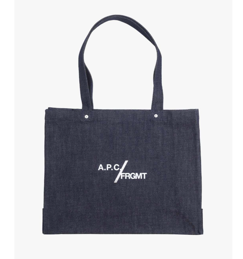 A.P.C. Paris A.P.C. x FRGMT I'm Going Out Tonight Shopping Bag Indigo