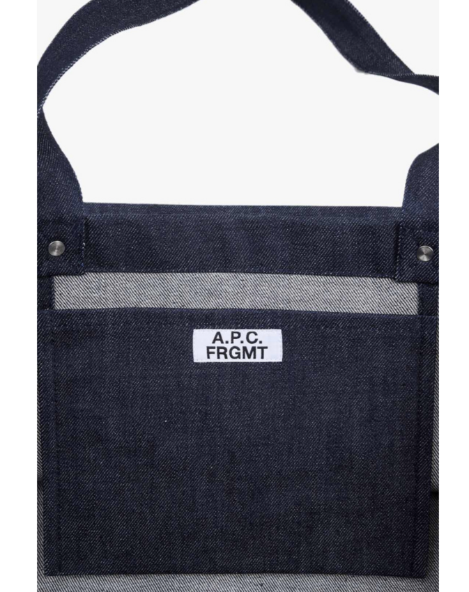 A.P.C. Paris A.P.C. x FRGMT I'm Going Out Tonight Shopping Bag Indigo