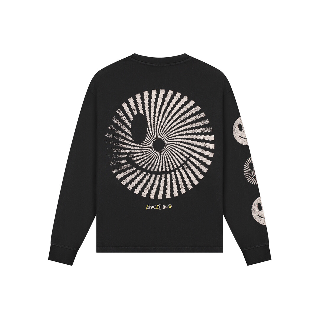 LOVELEE DAE LS Chuck Tee Clash Washed Black
