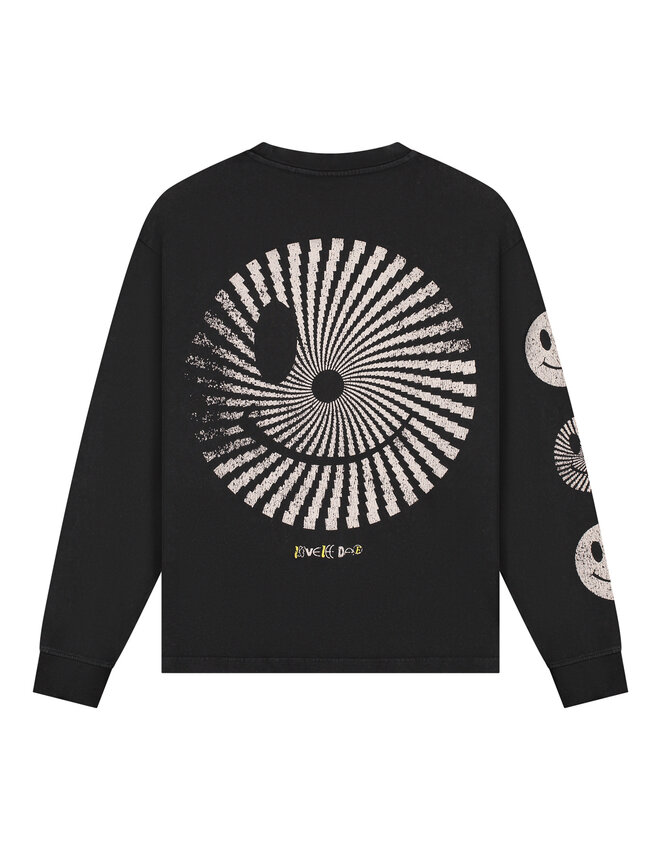 LOVELEE DAE LS Chuck Tee Clash Washed Black