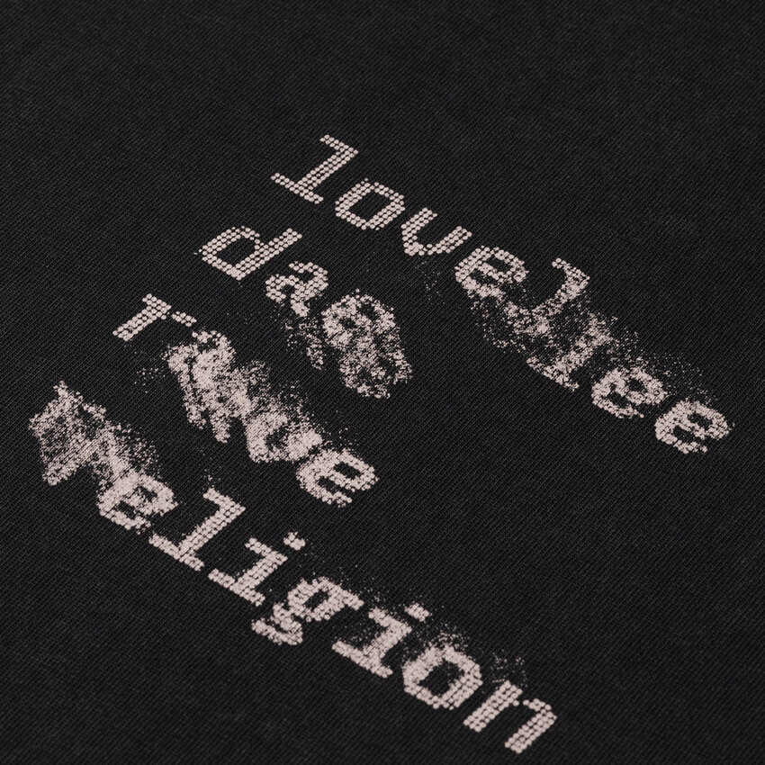 LOVELEE DAE SS Frankie Tee Rave Religion Washed Black