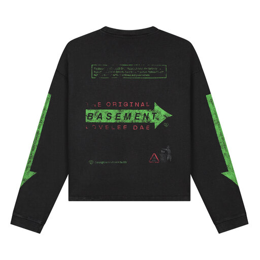 LOVELEE DAE LS Frankie Tee Basement Washed Black
